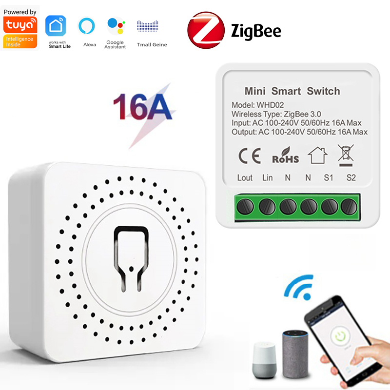 Diy Home Automation Controller - Tuya-Mini interruptor inteligente de luz Zigbee,