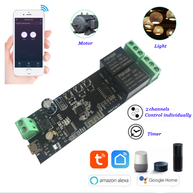 Diy Home Automation Controller - Placa de Control inteligente Tuya Wifi,