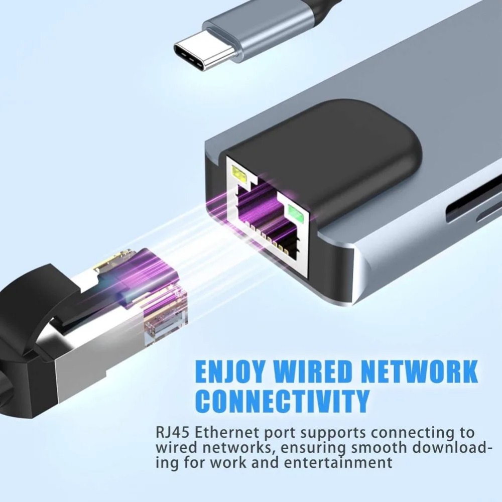 Hub USB C 8/7 en 1, Adaptador  - Home Assistant Sd reseña y precio
