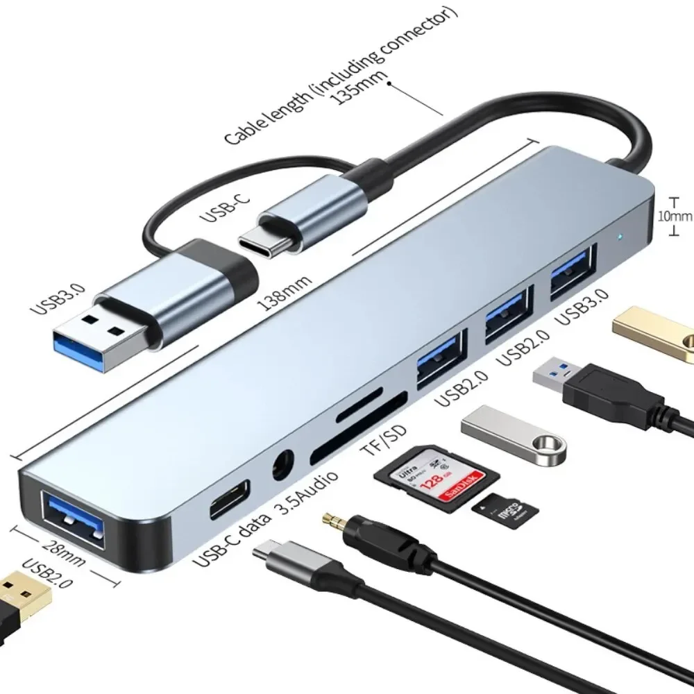 Hub de USB-C 8 en 2 con lector - Home Assistant Sd reseña y precio