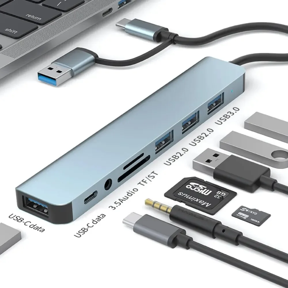 Hub de USB-C 8 en 2 con lector - Home Assistant Sd reseña y precio