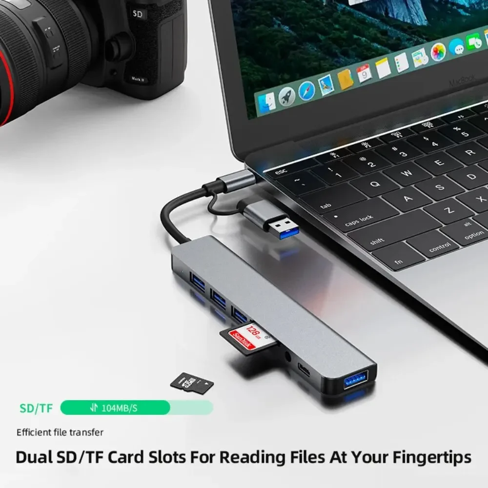 Hub de USB-C 8 en 2 con lector - Home Assistant Sd reseña y precio